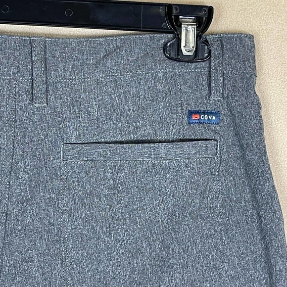 Cova Performance Shorts Mens 31 Gray Mid Rise Zip Pocket Stretch - Picture 12 of 14